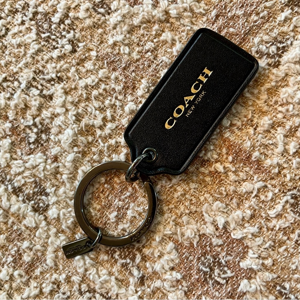 Coach Black and Gold Keychain